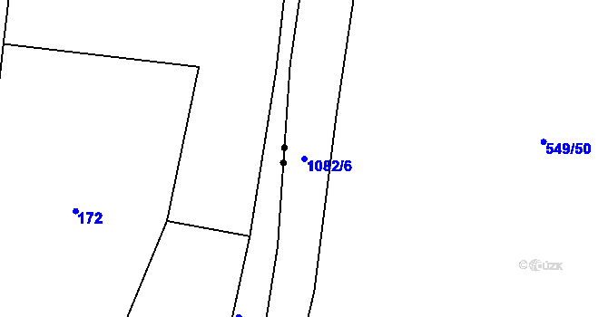 Parcela st. 1082/6 v KÚ Světlá nad Sázavou, Katastrální mapa