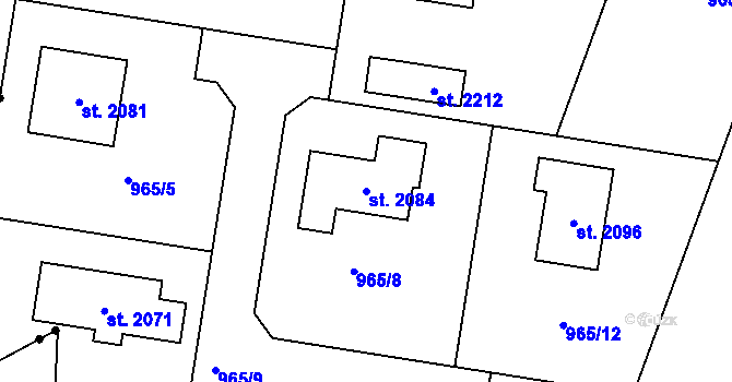 Parcela st. 2084 v KÚ Světlá nad Sázavou, Katastrální mapa