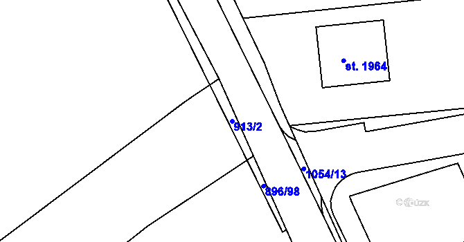Parcela st. 913/2 v KÚ Světlá nad Sázavou, Katastrální mapa