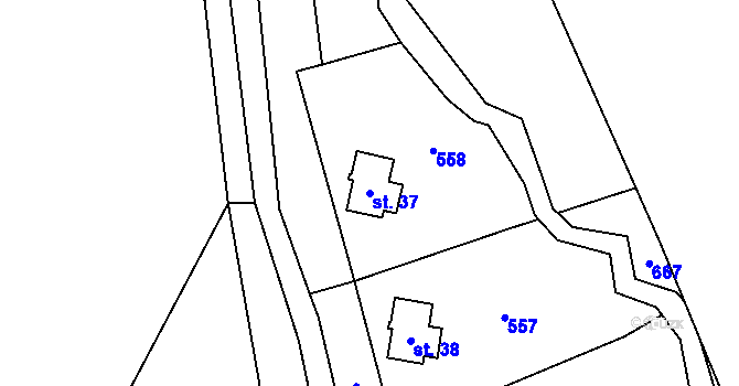 Parcela st. 37 v KÚ Žebrákov u Světlé nad Sázavou, Katastrální mapa