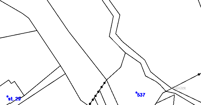 Parcela st. 539 v KÚ Žebrákov u Světlé nad Sázavou, Katastrální mapa