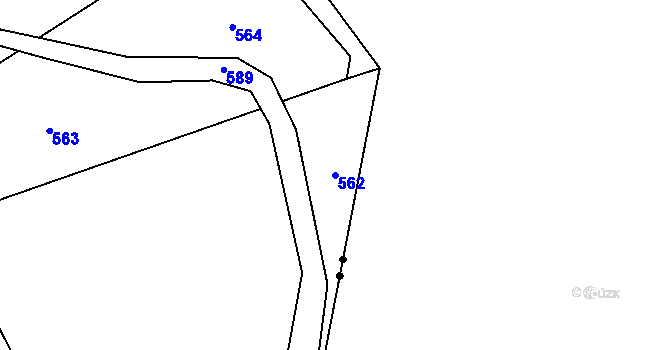 Parcela st. 562 v KÚ Žebrákov u Světlé nad Sázavou, Katastrální mapa