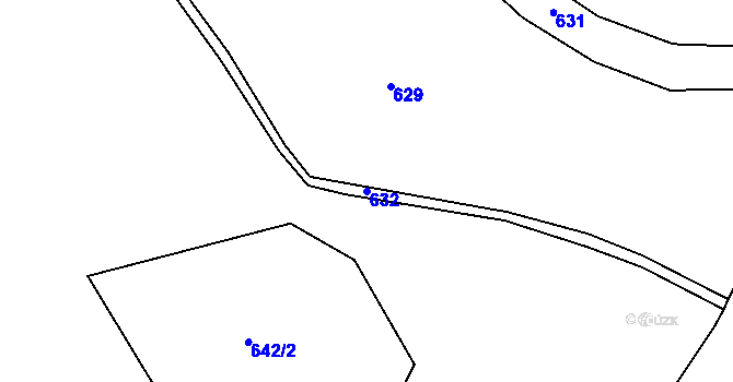 Parcela st. 632 v KÚ Žebrákov u Světlé nad Sázavou, Katastrální mapa