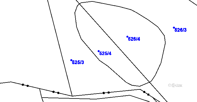 Parcela st. 525/4 v KÚ Žebrákov u Světlé nad Sázavou, Katastrální mapa
