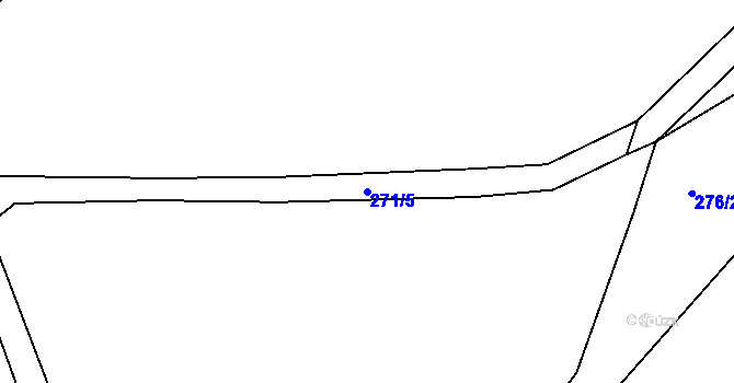 Parcela st. 271/5 v KÚ Světlá pod Ještědem, Katastrální mapa