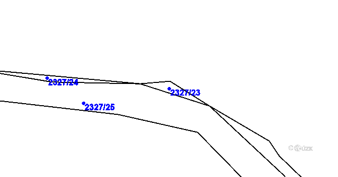 Parcela st. 2327/23 v KÚ Světlík, Katastrální mapa