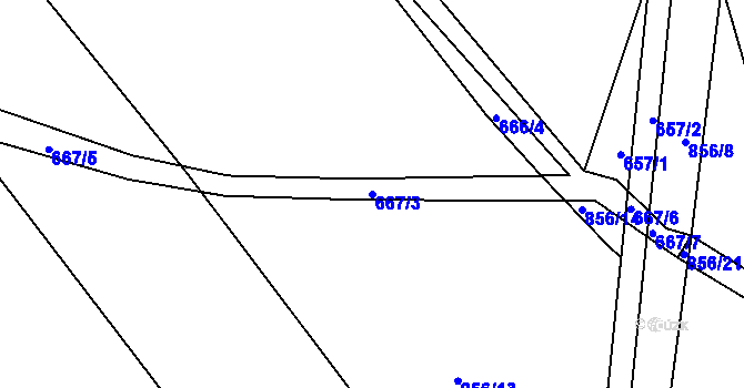 Parcela st. 667/3 v KÚ Světnov, Katastrální mapa