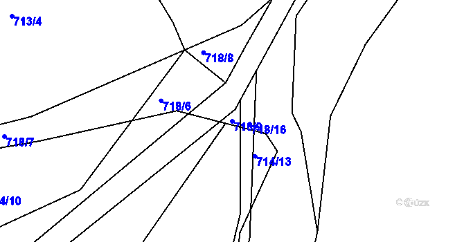 Parcela st. 718/9 v KÚ Světnov, Katastrální mapa