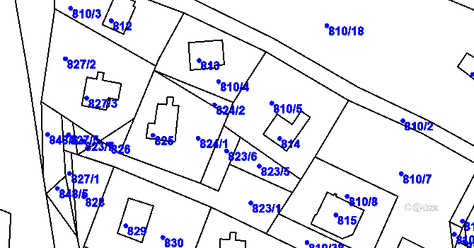Parcela st. 810/35 v KÚ Světnov, Katastrální mapa
