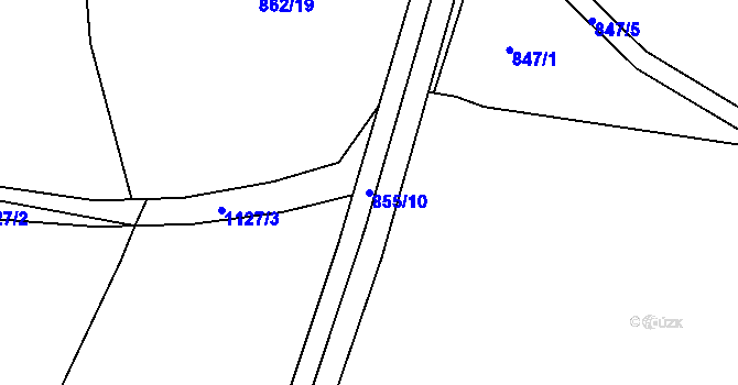 Parcela st. 855/10 v KÚ Světnov, Katastrální mapa