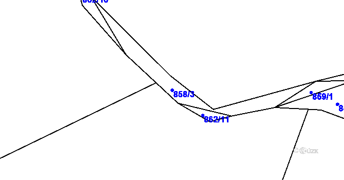 Parcela st. 858/3 v KÚ Světnov, Katastrální mapa