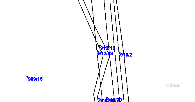 Parcela st. 912/29 v KÚ Světnov, Katastrální mapa