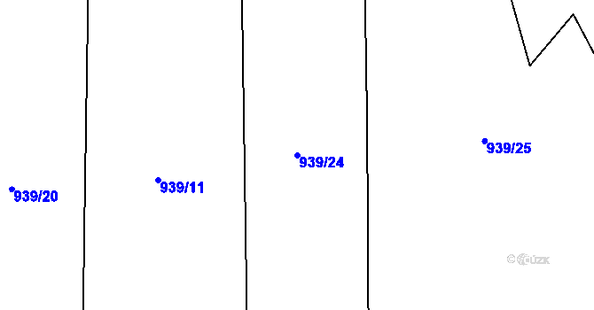 Parcela st. 939/24 v KÚ Světnov, Katastrální mapa