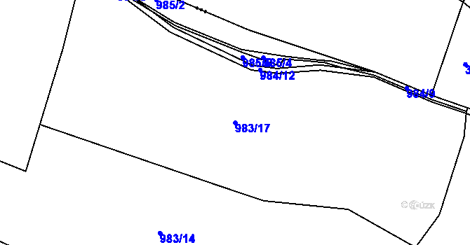 Parcela st. 983/17 v KÚ Světnov, Katastrální mapa