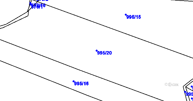 Parcela st. 995/20 v KÚ Světnov, Katastrální mapa