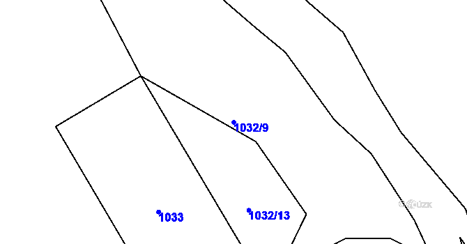Parcela st. 1032/9 v KÚ Světnov, Katastrální mapa