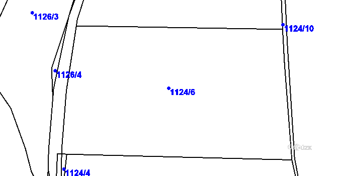 Parcela st. 1124/6 v KÚ Světnov, Katastrální mapa