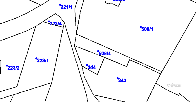 Parcela st. 508/4 v KÚ Světnov, Katastrální mapa