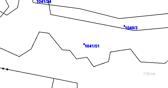 Parcela st. 1041/51 v KÚ Světnov, Katastrální mapa