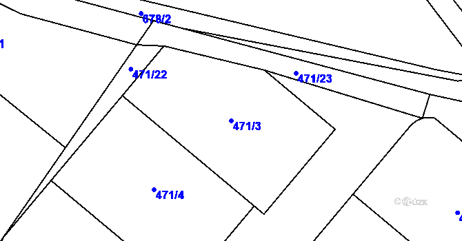 Parcela st. 471/3 v KÚ Světnov, Katastrální mapa