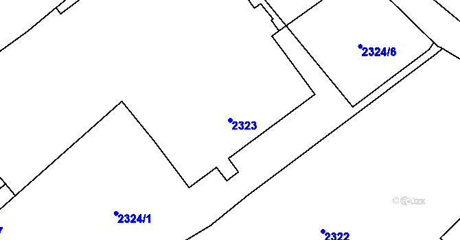Parcela st. 2323 v KÚ Sviadnov, Katastrální mapa