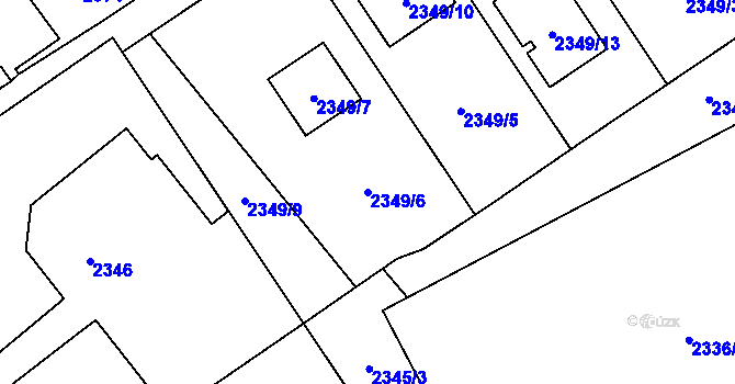 Parcela st. 2349/6 v KÚ Sviadnov, Katastrální mapa