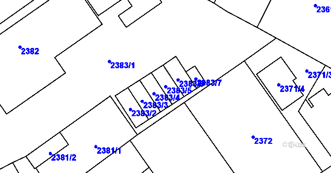 Parcela st. 2383/5 v KÚ Sviadnov, Katastrální mapa