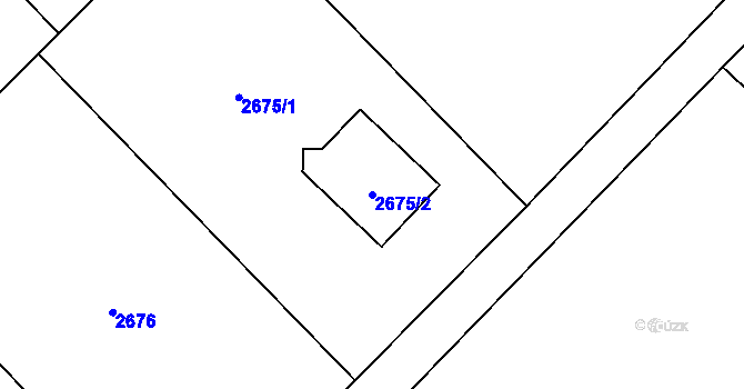 Parcela st. 2675/2 v KÚ Sviadnov, Katastrální mapa