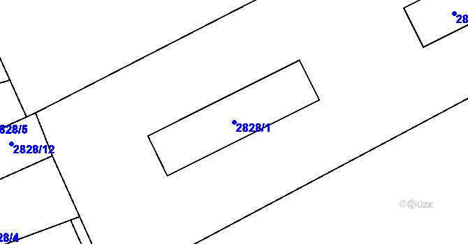 Parcela st. 2828/1 v KÚ Sviadnov, Katastrální mapa
