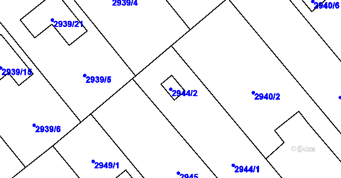 Parcela st. 2944/2 v KÚ Sviadnov, Katastrální mapa