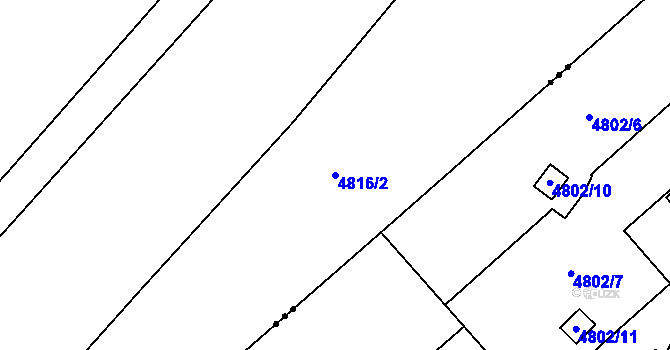 Parcela st. 4816/2 v KÚ Sviadnov, Katastrální mapa