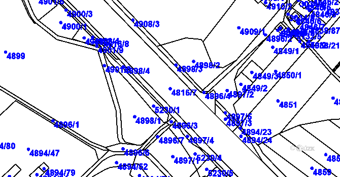 Parcela st. 4816/7 v KÚ Sviadnov, Katastrální mapa