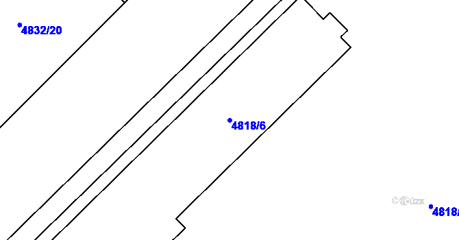 Parcela st. 4818/6 v KÚ Sviadnov, Katastrální mapa