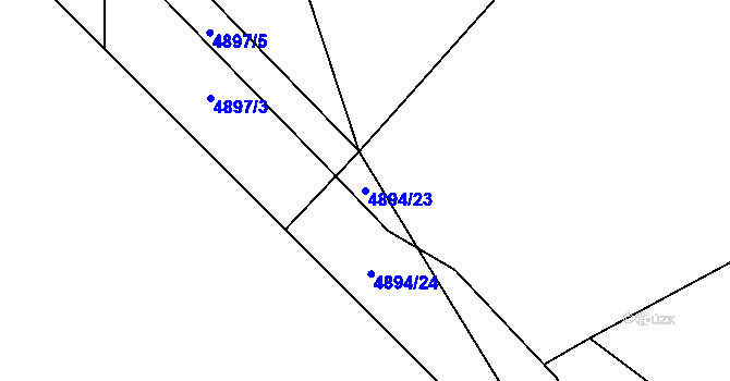 Parcela st. 4894/23 v KÚ Sviadnov, Katastrální mapa