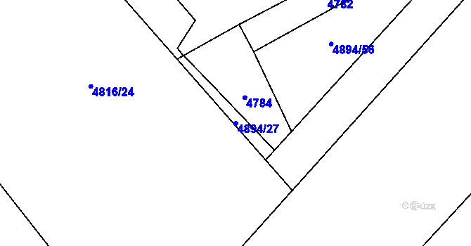 Parcela st. 4894/27 v KÚ Sviadnov, Katastrální mapa