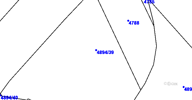 Parcela st. 4894/39 v KÚ Sviadnov, Katastrální mapa
