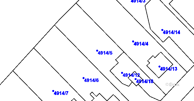 Parcela st. 4914/5 v KÚ Sviadnov, Katastrální mapa