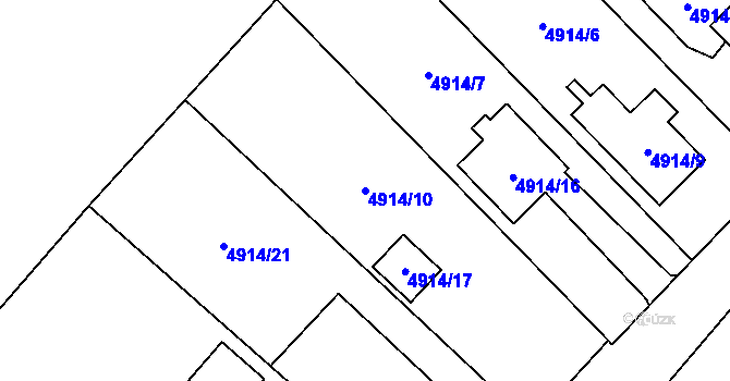 Parcela st. 4914/10 v KÚ Sviadnov, Katastrální mapa