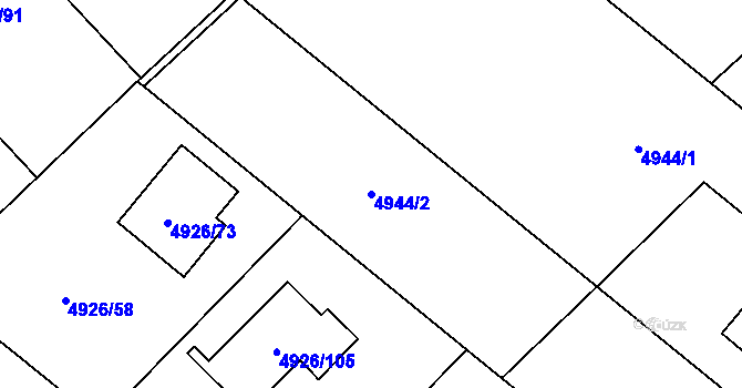 Parcela st. 4944/2 v KÚ Sviadnov, Katastrální mapa