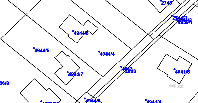 Parcela st. 4944/4 v KÚ Sviadnov, Katastrální mapa