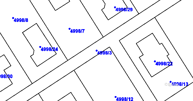 Parcela st. 4998/3 v KÚ Sviadnov, Katastrální mapa