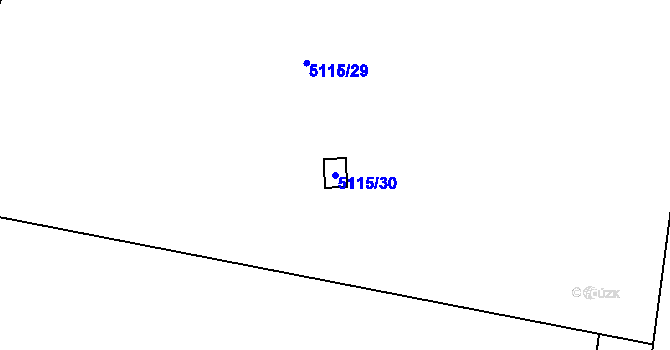 Parcela st. 5115/30 v KÚ Sviadnov, Katastrální mapa