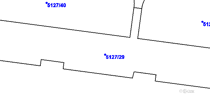 Parcela st. 5127/29 v KÚ Sviadnov, Katastrální mapa
