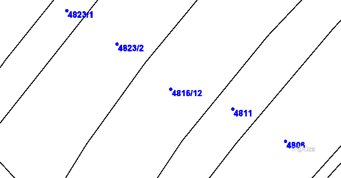 Parcela st. 4816/12 v KÚ Sviadnov, Katastrální mapa