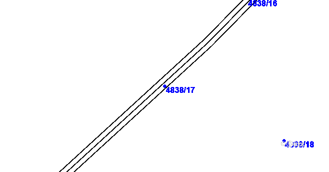 Parcela st. 4838/17 v KÚ Sviadnov, Katastrální mapa