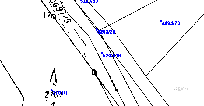 Parcela st. 5203/19 v KÚ Sviadnov, Katastrální mapa