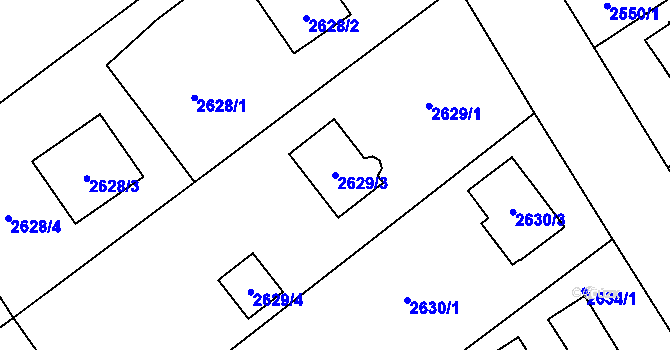 Parcela st. 2629/3 v KÚ Sviadnov, Katastrální mapa