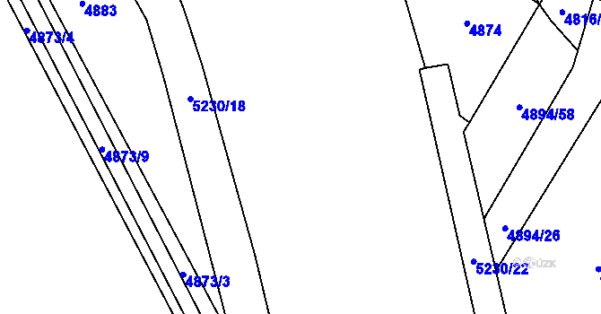 Parcela st. 5230/17 v KÚ Sviadnov, Katastrální mapa