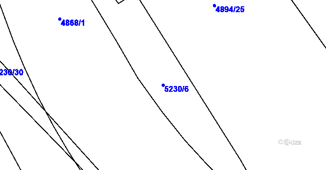 Parcela st. 5230/6 v KÚ Sviadnov, Katastrální mapa