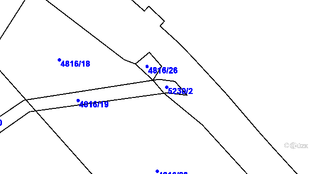 Parcela st. 5230/2 v KÚ Sviadnov, Katastrální mapa
